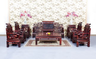 客廳系列精品展示 紅木家具廠匠心打造，與家用電器巧妙融合